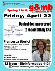 GMB Spring 2016 Seminars 0422_Francessca Storici